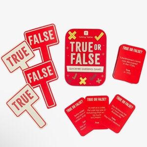 TALKING TABLES True or False Quickfire Guessing Game - Red